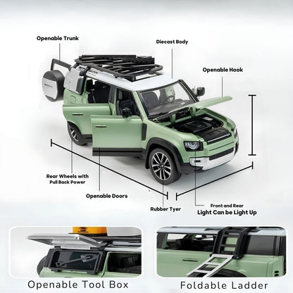 Interactive Range Rover Toy Car with Pull Back Motor and Opening Parts