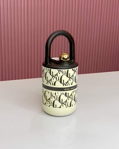 Stainless Steel Insulated Mug with Straw & Handle
