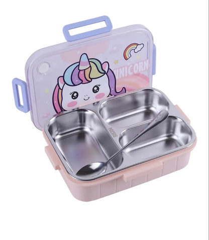 SCHOOLISH CARTOON BOX 3 Containers Lunch Box 750 ml - PACK OF 1 - COLOR MAY VARY