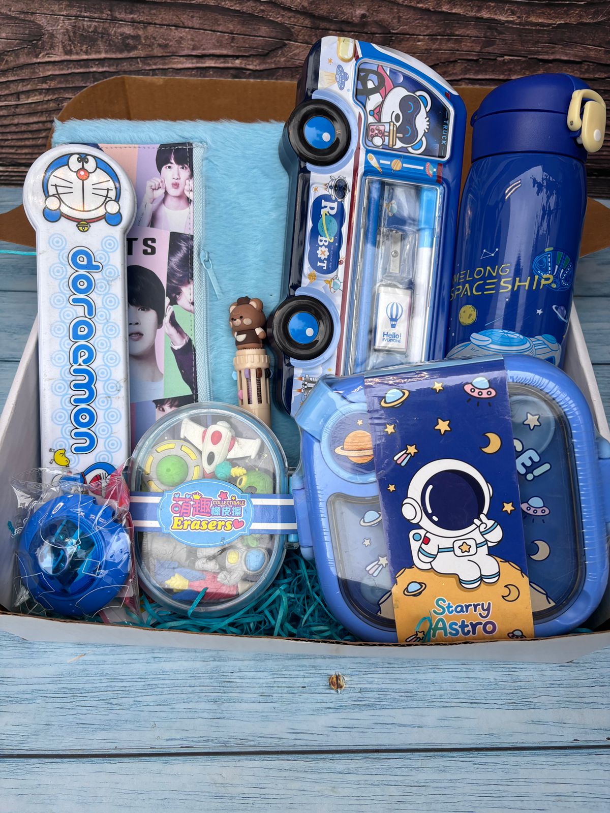 Blue theme hamper for  boys