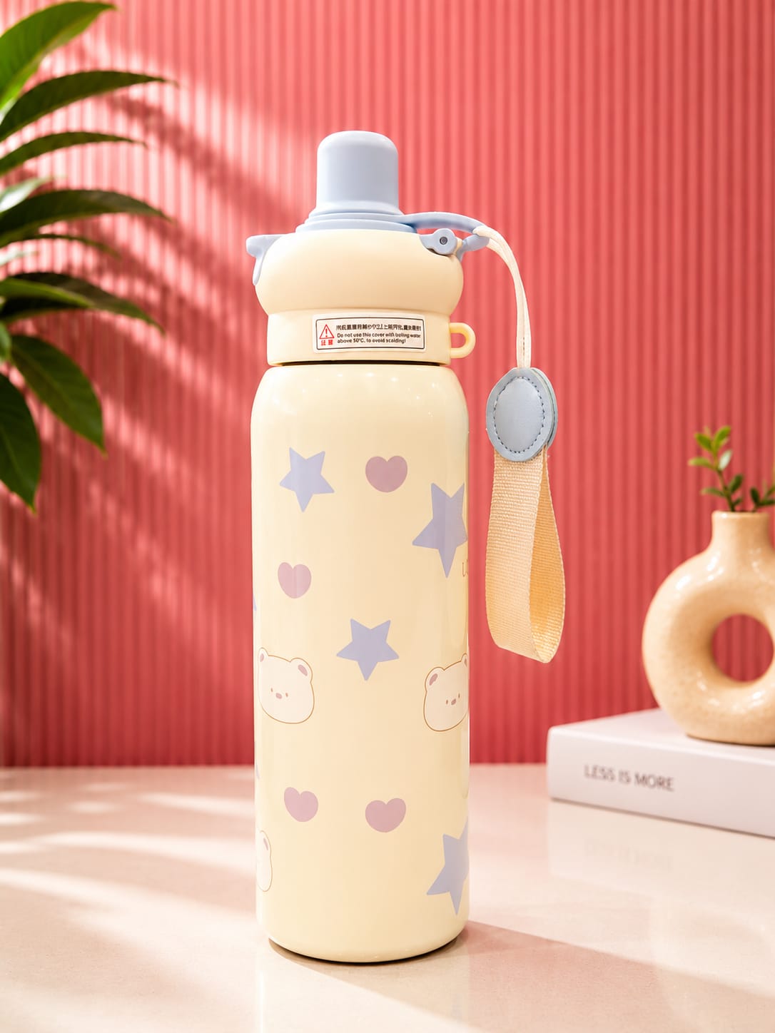 Kids Stainless Steel Insulated Water Bottle 620ml | Leakproof Vacuum Flask | BPA-Free Hot & Cold Bottle with Straw & Carry Strap | School, Travel & Outdoor