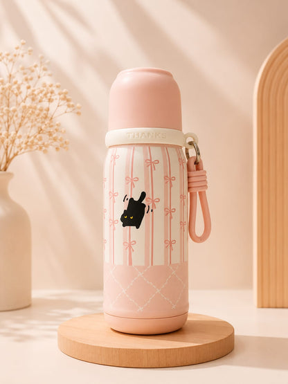 Cute Stainless Steel Vacuum Insulated Water Bottle  pink
