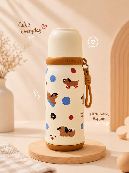 Cute Stainless Steel Vacuum Insulated Water Bottle brawn
