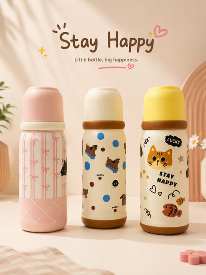 Cute Stainless Steel Vacuum Insulated Water Bottle Set 
