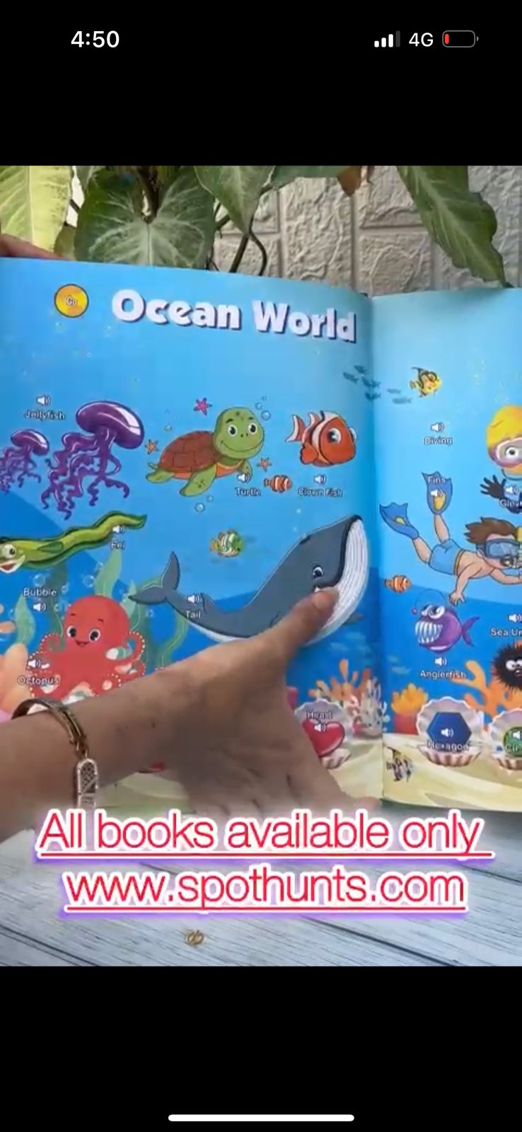 Spot Hunt English Interactive Books, Speak and Say Learning Sound Book for Children, Talking Books for Kids 3-5, Electronic Books for Toddlers, See and Say Toys, Baby Electronic Learning Toy with Music
