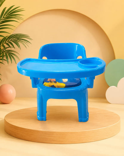Cute Baby Feeding Chair with Tray | Plastic Baby Booster Chair | Kids Highchair for Feeding & Dining | Red