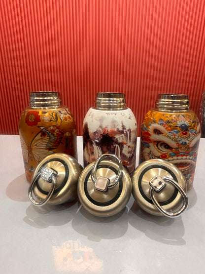 Premium Printed Stainless Steel Water Bottle with Handle