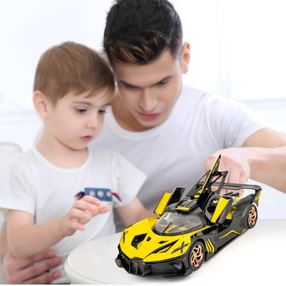 LJX Model 1:32 Die-Cast Sports Car - Black & Yellow Edition