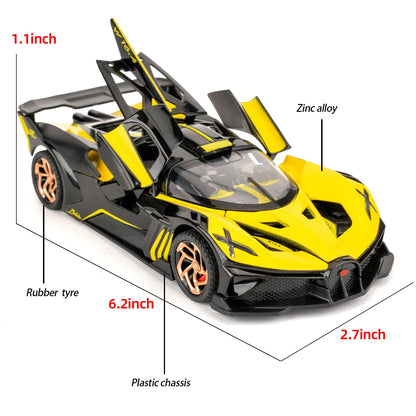 LJX Model 1:32 Die-Cast Sports Car - Black & Yellow Edition