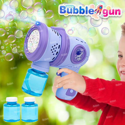 Bubble Gun for Kids Bubble Soluction Machine Automatic Space Bubble Blower Gun Toy Bubble Maker