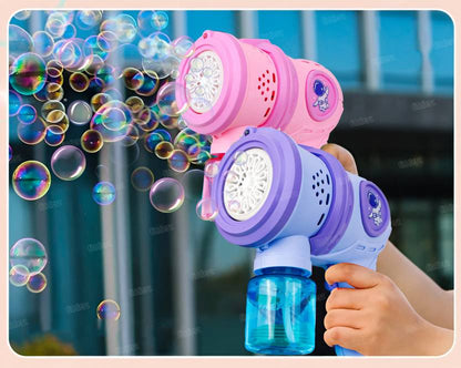 Bubble Gun for Kids Bubble Soluction Machine Automatic Space Bubble Blower Gun Toy Bubble Maker