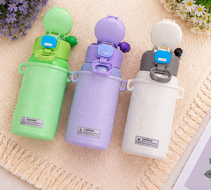 Cartoon Kids Straw Water Bottle
