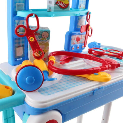 2-in-1 Doctor Nurse Medical Trolley Play Set for Kids