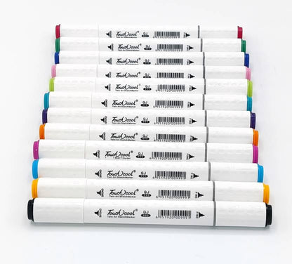 Dual Tip Marker Paint Pen Fine & Chisel Tip Pen For Ceramic Wood Glass Stone  (Set of 48, Multicolor)