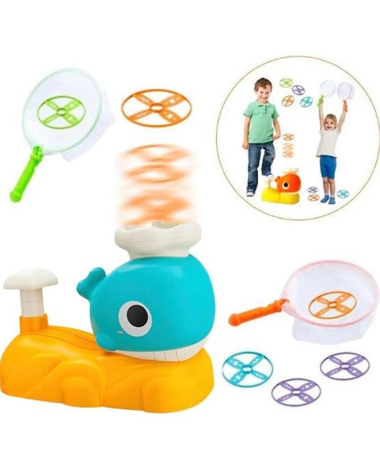 Spot Hunt Disc Launcher, Flying Disc Launcher Toy, Step-On Flying Saucer Launch Toy Set Backyard Games and Activities for Children & Family