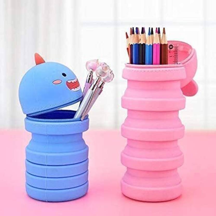 Spot HUNT Silicone Pencil Case for Kids - Pencil Pouch, Premium Animal Design Pencil Box silicone Art Plastic Pencil Box  (Set of 1, Multicolor)