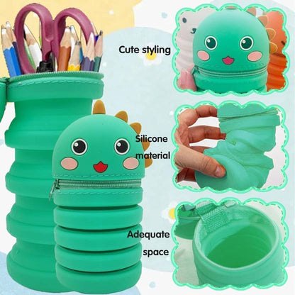 Spot HUNT Silicone Pencil Case for Kids - Pencil Pouch, Premium Animal Design Pencil Box silicone Art Plastic Pencil Box  (Set of 1, Multicolor)