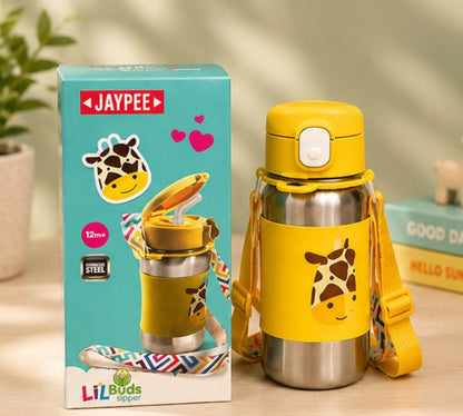 Jaypee Lil Buds Stainless Steel Kids Sipper Bottle with Strap
