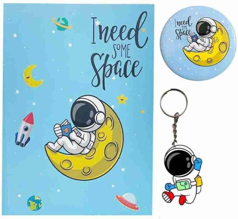 PASS & PLAY Space Theme Stationery Kit with 4 Items - Space Theme Pouch, Diary, Key Chain SPACE Art Artificial Leather Pencil Box  (Set of 1, Multicolor)