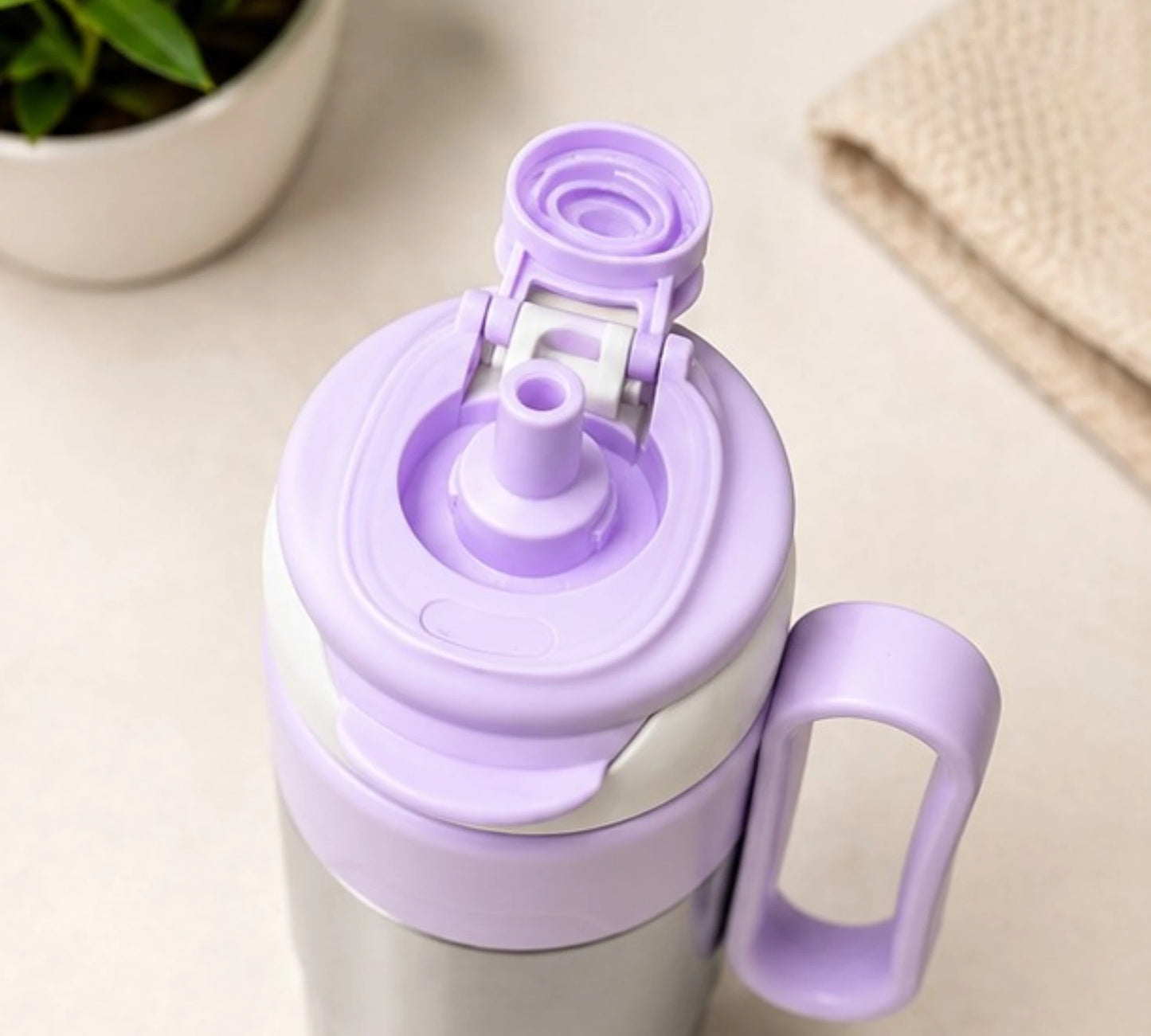 Lavender Insulated Tumbler with Handle
