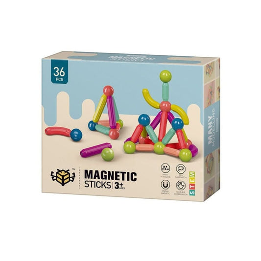 Spot Hunt Magnetic Sticks & Balls Construction Kit (36 Pcs)