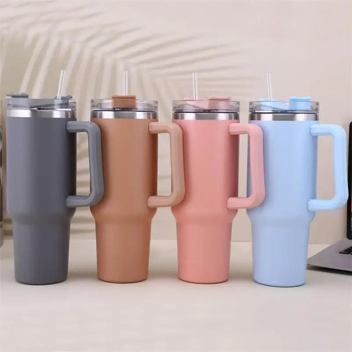 Stainless Steel tumbler  With Handle Large Capacity Bottle
