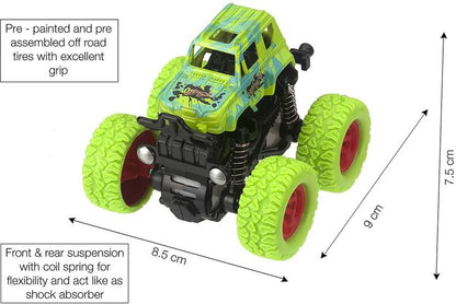 Pack of 2 Friction Vehicle Toys for Toddlers, Boys, Girls, Baby Toys Birthday Gift for 3,4,5,6,7 Year old kids ( Push & Go Green-Mini Monster Truck AND Press & Mini Scootrer Toy) (set of 2 toys)  (Green,Blue, Pack of: 2)
