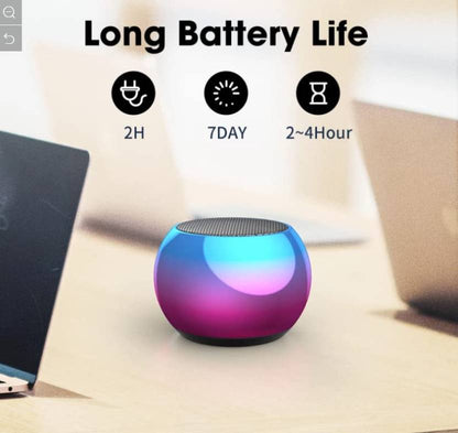 Spot Hunt 4 Colourful Wireless Mini Electroplating Round Steel Speaker 10 W Bluetooth Speaker  (Multicolor, Stereo Channel)