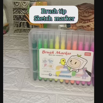 Spot hunt Sketch Pen Sharp Nib Sketch Pens  (Set of 24, Multicolor)