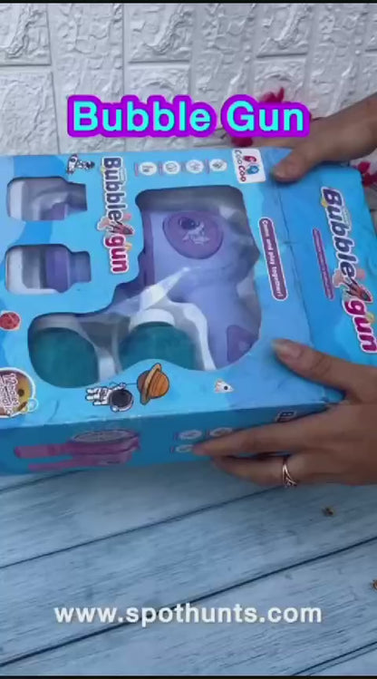 Bubble Gun for Kids Bubble Soluction Machine Automatic Space Bubble Blower Gun Toy Bubble Maker