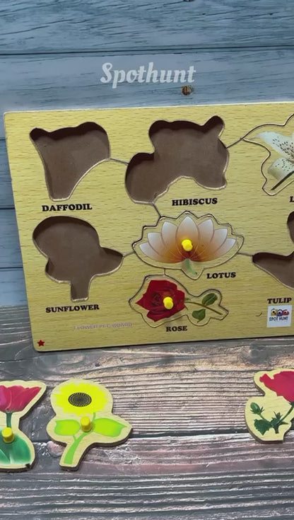 flowers puzzle board