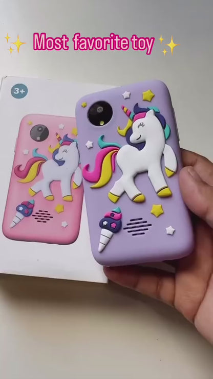 SPOT HUNT Smart phone for kids,smart phone toy bumper with Mp3 music player /dual camera for selfies, toy for boys  and girls