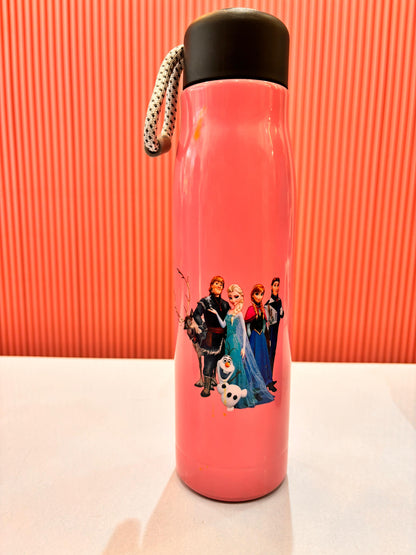 Kids Stainless Steel Vacuum Insulated Water Bottle 480ml | Leakproof Cartoon School Bottle | BPA Free | Cars, Spider-Man & Frozen Designs