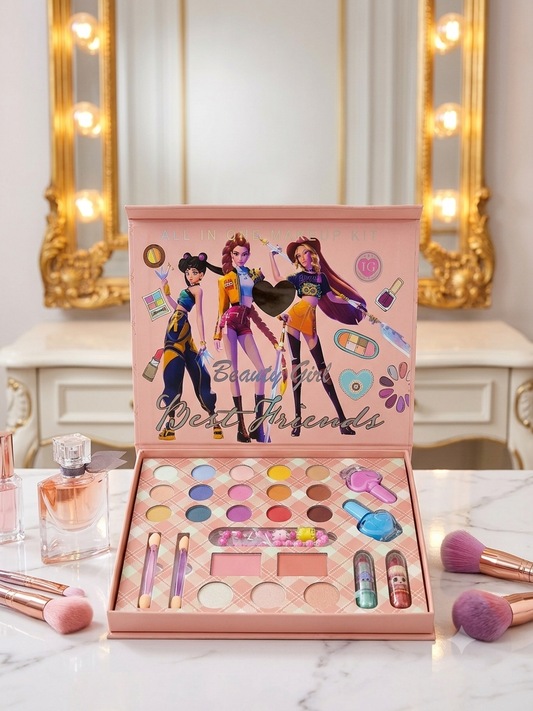 Kids Beauty Makeup Kit for Girls – All-in-One Pretend Play Cosmetic Set with Makeup Accessories | Best Birthday Gift, Return Gift & Princess Beauty Toy
