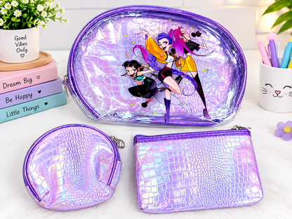 Trendy Holographic Bag for Girls & Kids | Stylish Multi-Purpose Bag