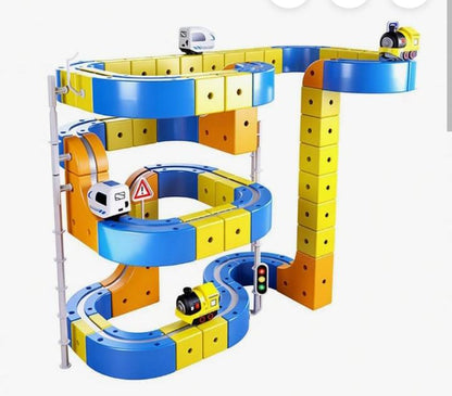 Magnetic Track Car Building Set for Kids