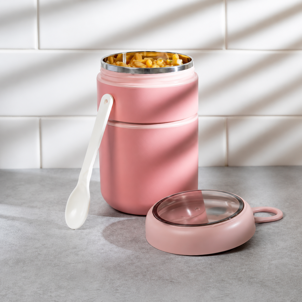 Tedmei lunch box 2 compartment | Stackable Insulated Tiffin with Handle