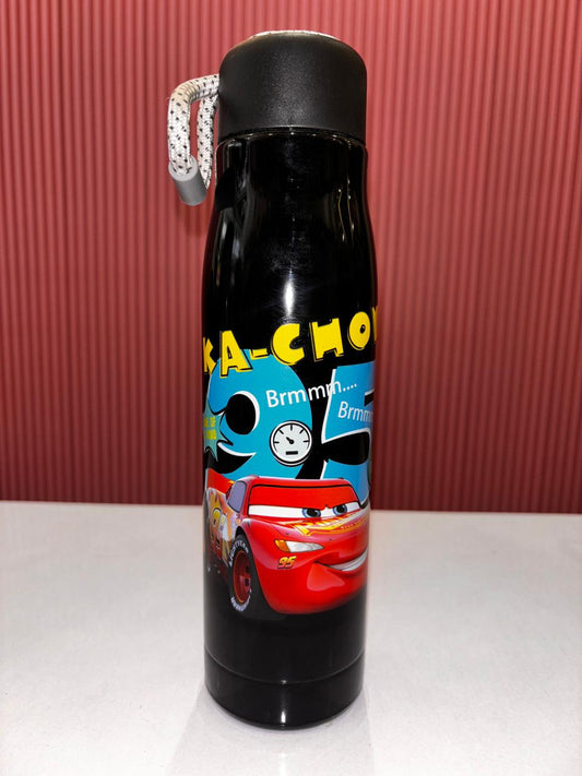 Kids Stainless Steel Vacuum Insulated Water Bottle 480ml | Leakproof Cartoon School Bottle | BPA Free | Cars, Spider-Man & Frozen Designs