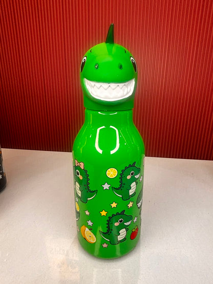 Plastic Animal Head Bottle for Kids | Unicorn, Dinosaur, Puppy, Penguin & Sheep Designs