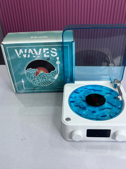Waves vinyl player blutooth speaker