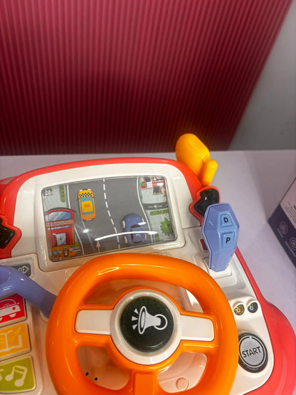 Kids Sports Car Driving Toy - Interactive Steering Wheel Simulator with Lights, Music & Sound Effects for Toddlers