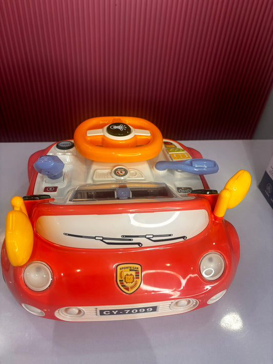 Kids Sports Car Driving Toy - Interactive Steering Wheel Simulator with Lights, Music & Sound Effects for Toddlers