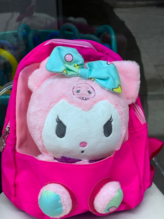 Soft toy bag  picnic bag ( kuromi bag , hello kitty bag )