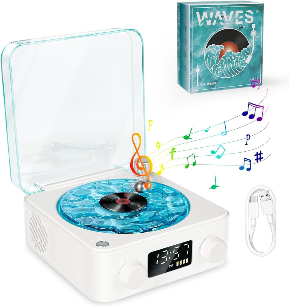 Waves vinyl player blutooth speaker