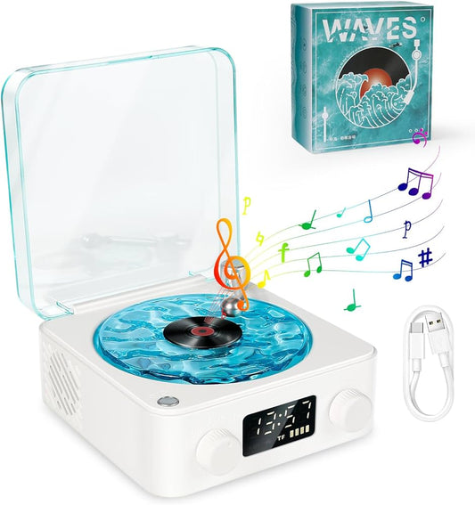 Waves vinyl player blutooth speaker