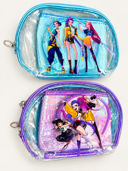 Trendy Holographic Bag for Girls & Kids | Stylish Multi-Purpose Bag