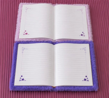 Cute Plush Fur Diary Notebook – Assorted Designs