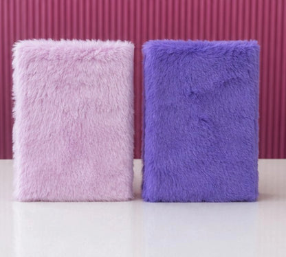 Cute Plush Fur Diary Notebook – Assorted Designs