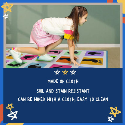 Spot Hunt Hopscotch Game | Jumbo Kids Play Mat (40" x 108") | Kith-Kith, Stapu, Langdi, Ekka Dukka, Paandi, Kunte Bille | Unique Balancing Game | Large size for 3 years and up