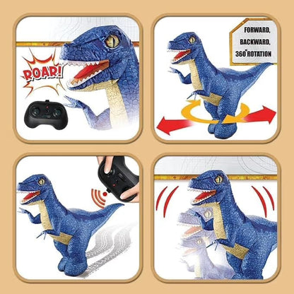 Inflatable Dinosaur RC Toy for Kids, Electric Dinosaur Toy with 360°Rotation, Rechargeable T-Rex RC Walking for Boys & Girls,